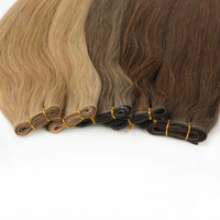Extensiones de Cabello Humano Virgen Premium Genius Weft, Doble Trama, Puntas Gruesas, 100% Cutícula Alineada, Trama Plana Sin Costuras, Sin Retorno de Cabello