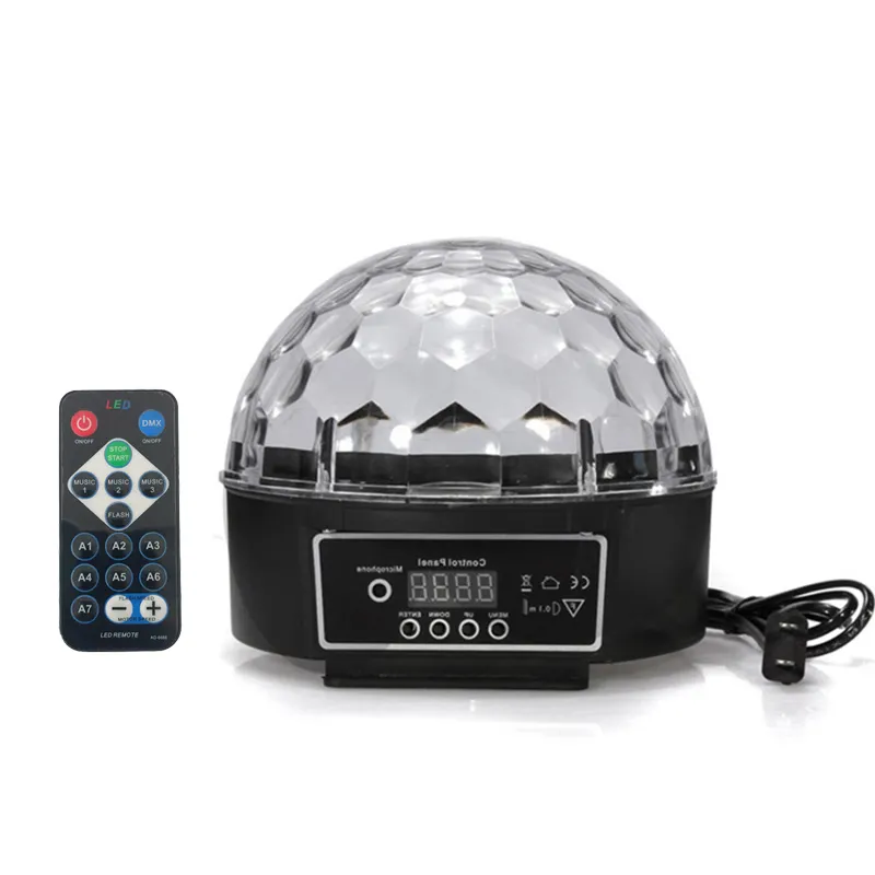 selling Disco Strobe Light Crystal Magic Ball 9 color Light stage effect Crystal Magic ball light with remote control dmx512