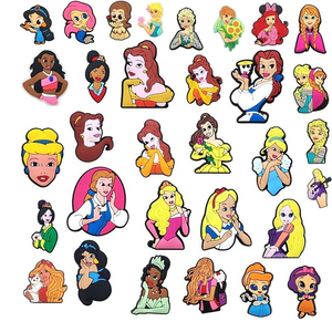 Accessoires de chaussures de luxe Frozens mignon boucles en plastique PVC Anna sabots décorations de chaussures <span class=keywords><strong>Elsa</strong></span> princesse décorations bricolage unisexe - Product Image 1