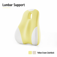 Nouvel oreiller ergonomique de soutien lombaire en mousse à mémoire de forme, coussin dorsal confortable pour voiture, chaise de bureau, toutes saisons