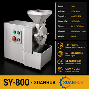 Moulin à noix XUANHUA SY-800 pour matériaux gras, machine à broyer le sésame, les arachides, les noix, les <span class=keywords><strong>amandes</strong></span>, les grains de café, le cacao, <span class=keywords><strong>en</strong></span> acier inoxydable 304, 750W - Product Image 6