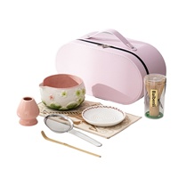 Grensoverschrijdende Japanse handgeschilderde porseleinen matcha kom cadeauset keramiek theeceremonie fruitmolen ovenveranderende kleur