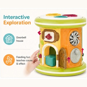 Jouet musical éducatif pour tout-petits, tambour d'activités multifonctionnel, jouet sensoriel pour l'apprentissage <span class=keywords><strong>de</strong></span> <span class=keywords><strong>la</strong></span> coordination œil-<span class=keywords><strong>main</strong></span> - Product Image 4