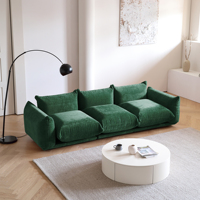 Canapé modulaire en tissu velours vert de style vintage, meubles de salon de haute qualité ATUNUS, nouveau design
