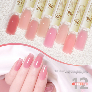 Vendeeni TPO HEMA libre de larga duración nueva fórmula No Burn Builder Nail extensión de Color personalizado Polying Gel Builder acrílico Gel Poly - Product Image 5