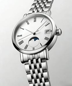 Montre intemporelle à phases lunaires avec dateur, bracelet en acier inoxydable pour homme et femme, idéale pour le quotidien, les affaires et les occasions décontractées - Longinesing - Product Image 3