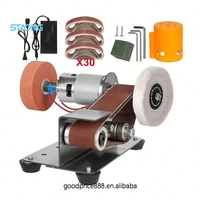 Affûteur de couteaux électrique portable à bande abrasive, réglable, pour polissage de lames DIY, machine de ponçage de surface essentielle