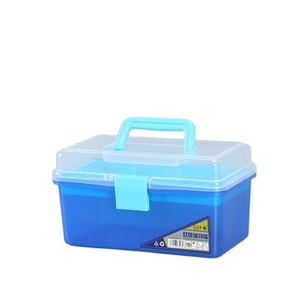 Clear Plastic Storage Box/Tool Box/Sewing Box Organizer, Multipurpose Organizer with Removable Tray