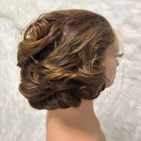 Perruque Courte Pixie en Gros, Perruque Courte Bouclée et Volumineuse en Cheveux Humains, Perruque Frontale en Dentelle 13x4, Cheveux Vierges Brésiliens, Perruque de Remplacement à Couches