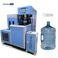 Máquina Sopladora de Botellas de Agua Pura PET/PP Semiautomática de 20L con Motor y Bomba con Rodamientos PLC