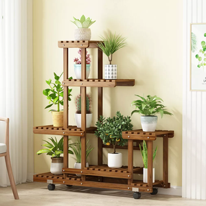 Soporte Minimalista de Madera <span class=keywords><strong>para</strong></span> <span class=keywords><strong>Plantas</strong></span>, Estante <span class=keywords><strong>Colgante</strong></span> Ecológico y Duradero, Exhibidor de Macetas Alto, Almacenamiento <span class=keywords><strong>para</strong></span> Jardín, Sala de Estar, Balcón - Product Image 6