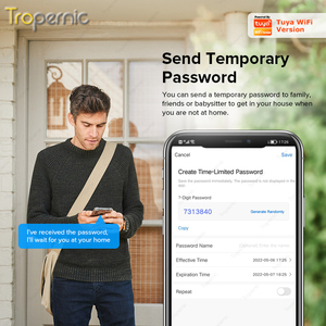 Bán buôn không dây vân tay RFID thông minh Thông Minh Kỹ thuật số sinh trắc học khóa cửa Wifi với 3D nhận dạng khuôn mặt - Product Image 4