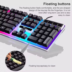 Colorful Glare Punk Wired Keyboard and <b>Mouse</b> Combo 104 Keys Led Backlit <b>Computer</b> Gaming Keyboard and <b>Mouse</b> Combos - Product Image 2