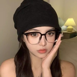 Women Rectangle Full Rim Eyeglasses <b>Frames</b> Solid <b>Black</b> Anti Uv Lightweight Vision Correction Resin Lenses 2024 - Product Image 4