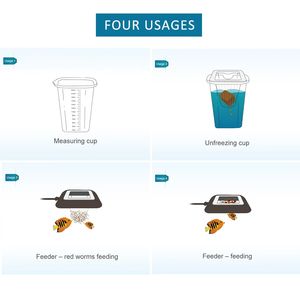 베스트 셀러 레드 웜 피더 어항 흡입 컵이있는 레드 웜 컵 수족관 물고기 먹이 피더 - Product Image 6