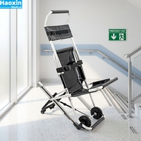 Chaise d'évacuation pliable pour escaliers en alliage d'aluminium haute résistance, civière d'escalier à opérateur unique pour le sauvetage