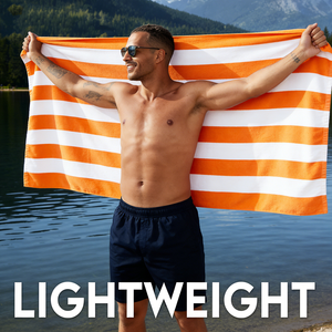 Beach <strong>Towels</strong> Custom Printed Microfiber Xl Good Quality Plain Swim Recycled Plastic Orange <strong>Dock</strong> and <strong>Bay</strong> Stripe Beach <strong>Towels</strong> - Product Image 2