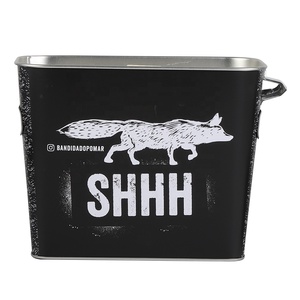 Cubo Metálico Rectangular <span class=keywords><strong>SOL</strong></span> de 6L con Asas, Cubo para Hielo y Cerveza con Abrebotellas - Product Image 3