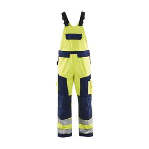 BLAKLADER - 266018113389C56 Pantalones con pechera de alta visibilidad Amarillo/Azul marino-EAN 7330509771969 ROPA DE TRABAJO DE LA HI-VIS - Product Image 1