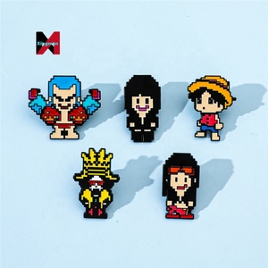Broche de Aleación de <span class=keywords><strong>Metal</strong></span> con Diseño de <span class=keywords><strong>Pixel</strong></span> <span class=keywords><strong>Art</strong></span> de Dibujos Animados, Insignia de Una Pieza - Product Image 1