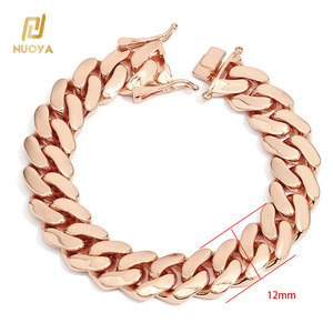 <span class=keywords><strong>Bracciale</strong></span> a catena cubana NUOYA personalizzato 12/15/19mm placcato <span class=keywords><strong>oro</strong></span> <span class=keywords><strong>rosa</strong></span>, regalo unisex per rapper, uomo e donna - Product Image 6