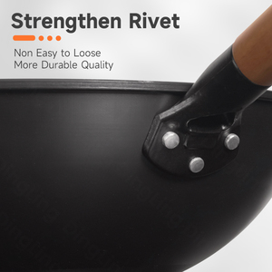 Wok Chino <span class=keywords><strong>de</strong></span> Hierro <span class=keywords><strong>de</strong></span> Alta Calidad Resistente a <span class=keywords><strong>la</strong></span> Oxidación para el Hogar y Restaurantes - Product Image 6