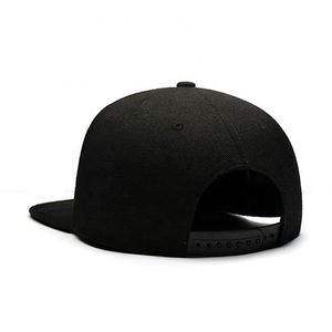 Gorras Deportivas de 6 Paneles con Visera Plana, Personalizadas, 100% Acrílico, Visera Plana, Lona Negra/Mezclilla, Logotipo Personalizado - Product Image 6
