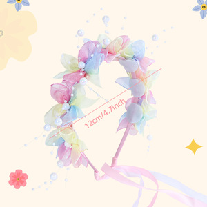 Guirlande florale arc-en-ciel vibrante pour enfants, idéale pour séance photo <span class=keywords><strong>de</strong></span> princesse des forêts, couronne <span class=keywords><strong>de</strong></span> fleurs mignonne, accessoire <span class=keywords><strong>de</strong></span> cheveux, cadeau <span class=keywords><strong>de</strong></span> fête - Product Image 5