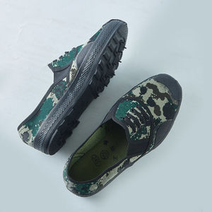 Zapatos de Seguridad Sin Cordones, Color Verde Camuflaje, Suela de Goma Antideslizante, Tacón Bajo, Unisex, para Trabajo al Aire Libre, Primavera, Otoño, Construcción, Granja - Product Image 1