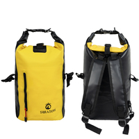 Sac à dos étanche pliable en bâche PVC 25L pour randonnée et camping, avec fermeture roll-top, vente en gros