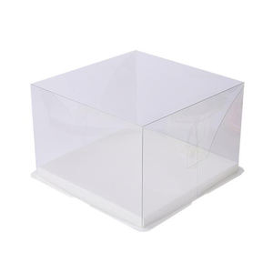 2 in 1 facile da montare <span class=keywords><strong>pacchetto</strong></span> torta tutto In plastica trasparente scatola base in oro per torta In 2 strati - Product Image 1