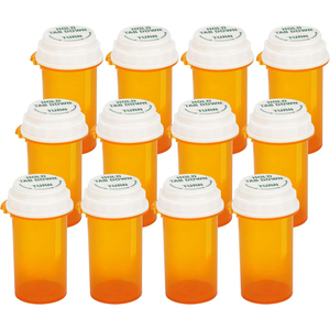 30 Dram Child-Resistant Cap <b>Empty</b> <b>Plastic</b> Medicine Pill <b>Bottle</b> - Product Image 1
