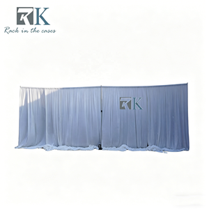 ผ้าม่านสีขาวพร้อมขาตั้งสำหรับฉากหลังงานแต่งงาน - Product Image 2