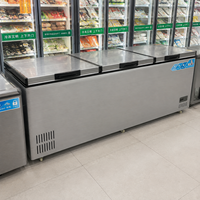 Refrigerador Horizontal Comercial, Congelador Vertical de Triple Puerta, Enfriamiento Directo, Pantalla Digital, R290, para Alimentos Congelados