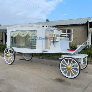 White Horse-drawn Hearse Durable Towable Hearse Luxurious Horse-drawn Hearse - Product Image 1
