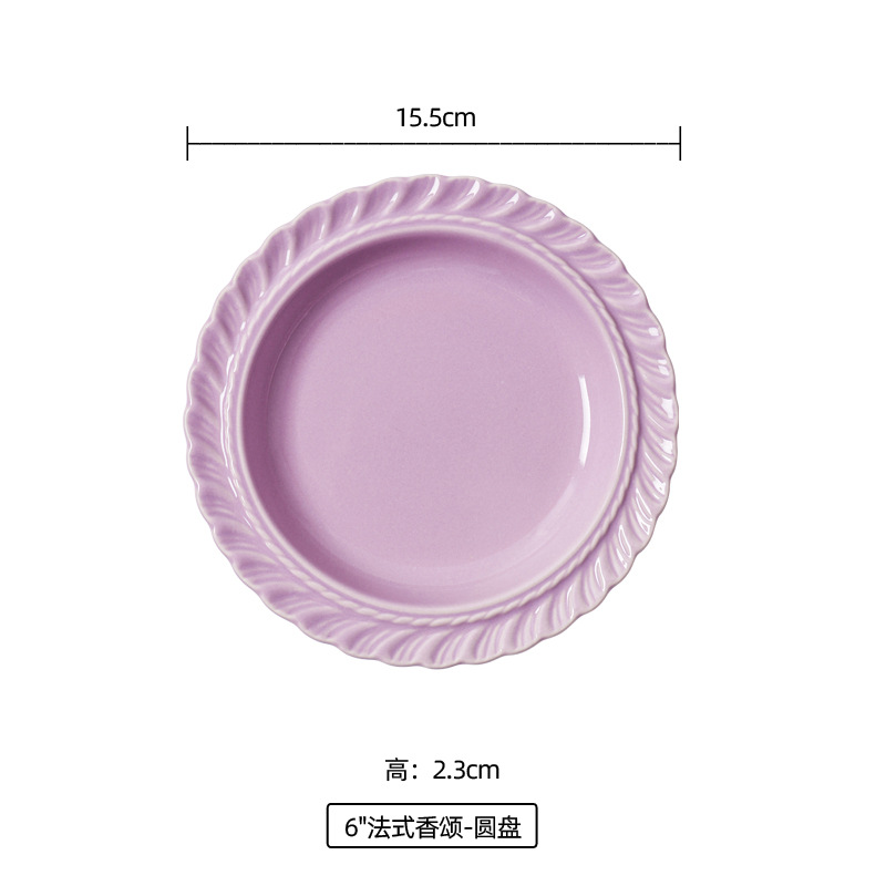 Assiette à dessert chanson française de 6 pouces