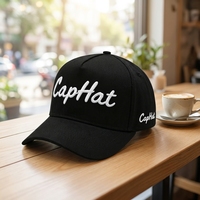 Casquette de baseball bicolore 5 panneaux en coton de haute qualité, réglable avec fermeture snapback, logo brodé 3D personnalisé, style A-Frame, directement de l'usine OEM