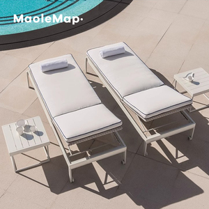 Muebles de hotel Silla de playa de madera sofá piscina jardín <span class=keywords><strong>cama</strong></span> teca al aire libre salón sillón exterior ratán jardín restaurante sillas - Product Image 4