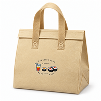 Sac isotherme non tissé avec doublure en aluminium, tailles personnalisées pour sushis, bento, café et emballages de restaurant