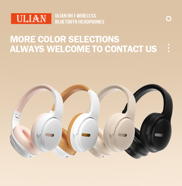 BH1 OEM Customize LOGO Noise Cancelling MP3 High Quality Computer Gaming Accessories Wireless Bluetooth on Ear Headphones