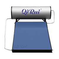Chauffe-eau solaire à plaque plate extérieur complet de 200 L, avec enveloppe émaillée, réservoir, économie d'énergie, utilisation hôtelière et domestique, 72 heures