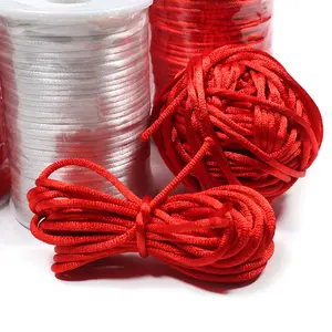 0.8MM 2MM 3MM Nylon Knot Cord Rattail Satin Nylon Trim Dây Trung Quốc Knot Trung Quốc Trung Quốc Knot Nylon Bện Dây Beading Chuỗi