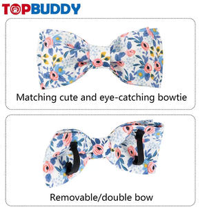 <span class=keywords><strong>Collar</strong></span> con lazo personalizado para perro, lazo de flor azul claro para mascota con hebilla de aleación de Zinc, venta al por mayor - Product Image 3