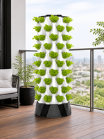 Système de culture hors-sol à 10 étages Pineapple Tower avec pompe à eau et pot en filet pour jardin hydroponique vertical