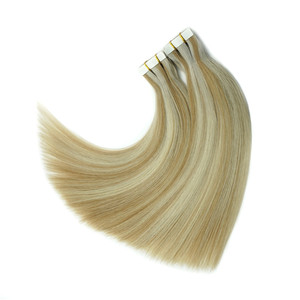 Cinta adhesiva profesional de doble cara para cutícula completa Etiqueta privada Extensiones de cabello humano de trama Invisible Remy ruso Todo - Product Image 6