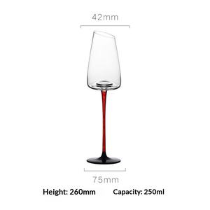 Gobelet à vin en cristal noir de qualité commerciale en gros, résistant aux chocs, design élégant et minimaliste pour les mariages - Product Image 2