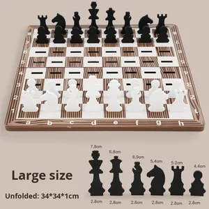 Usine directe <span class=keywords><strong>nouveau</strong></span> jouet de <span class=keywords><strong>jeu</strong></span> de société de bataille pour enfants pliable en bois insérer échiquier éducation précoce échiquier - Product Image 6