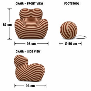 Canapé d'appoint convertible en velours et éponge, design sculptural en forme de cocon, pour salon et chambre à coucher - Vente en gros - Product Image 3