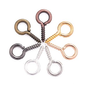 Vis à œillets pour la fabrication de colliers, plaquées fer, paquet de 1000 pièces, Y-01 - Product Image 4