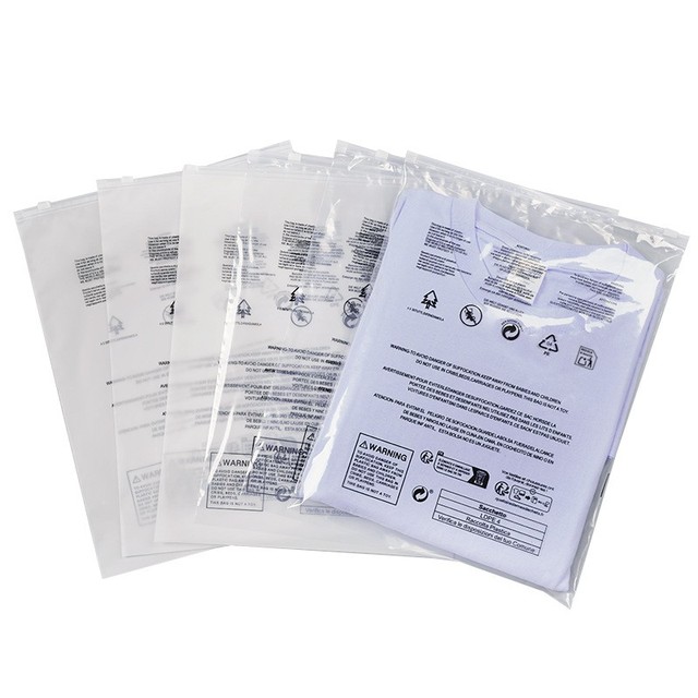 Eco Friendly Recyclable PE Holographic Zipper Bag with Resealable Heat Seal Custom Logo Recycled Materials Garment Bag
